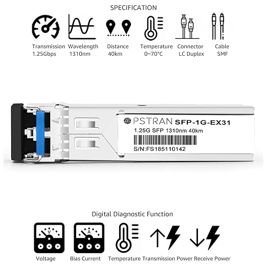 OPSTRAN 1000BASE-LH SFP Optical Transceiver Module Compatible with Alcatel-Lucent SFP-GIG-LH40 1310nm 40km DDM Duplex LC SMF