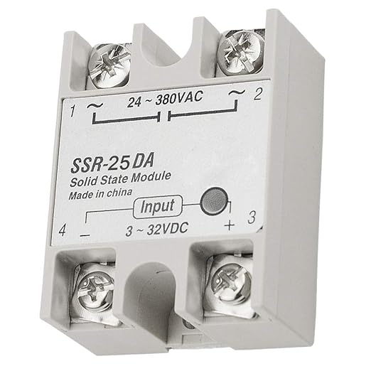 XINGYHENG 2Pcs SSR-25DA Single-Phase DC Solid State Relay Module Load 24-380VAC Controlled Module Input 3-32V DC for Industrial Automation Process