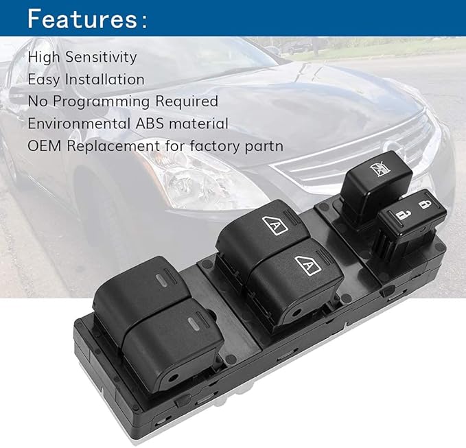 ZAPOSTS 2+14 Metal Pins.Master Power Window Switch Fit for a Small Portion of Nissan Altima Some car Models.OEM 25401ZN50C 25401ZN50B 25401ZN50A.2 AUTO Button