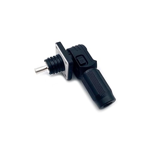 300A Battery Energy Storage Connector, 95mm² High Current Connectors IP67 Waterproof Stud Wiring Power Adapter Quick Plug Terminal Right Angle Plug and Socket (1500V Black)