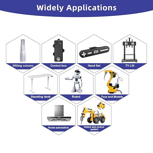 0.5 Inch 9lbs Mini Stroke 12V Electric Linear Actuator 0.6"/sec Linear Motion Actuator with Brackets for Cabinets, Robotics, Home Automation, Window Opener(40N, 10mm)