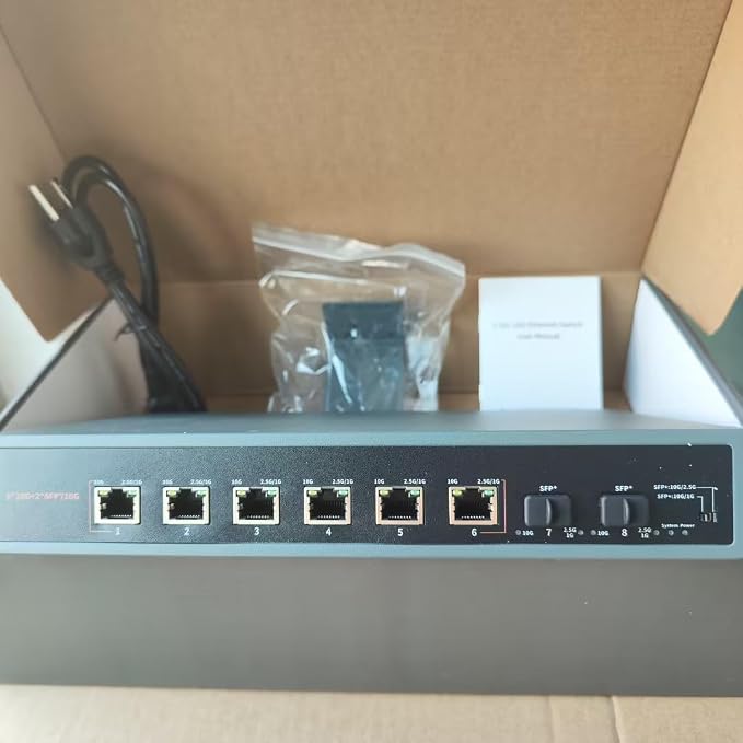 8-Port 10G Unmanaged Ethernet Switch, 6×10G Base-T & 2×10G SFP+ Uplink - Image 2
