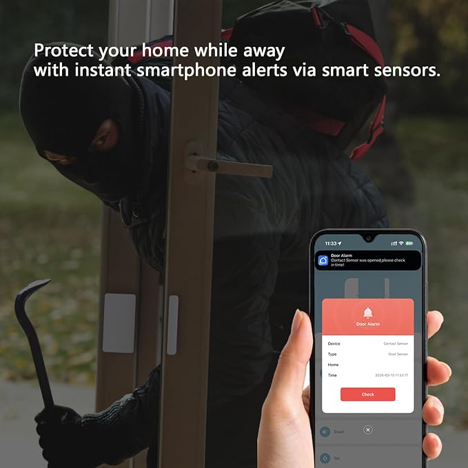 Mini Door Sensor, Wireless Door Window Sensor - Image 3