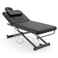 Electric Massage Table, Electric Lift Motor Height adjustable and Manual Backrest Adjustable Angle for Treatment, Medical Spa, Facial, Beauty, Massage Bed and More - 32 Wide x 75 Long - Black