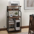 VEDECASA Large Printer Stand Cart with Charging Station USB Port 21.2"x15.7"x42.3" Rolling Tall 3-Tier Printer Stand with Adjustable Shelf Storage Home Office