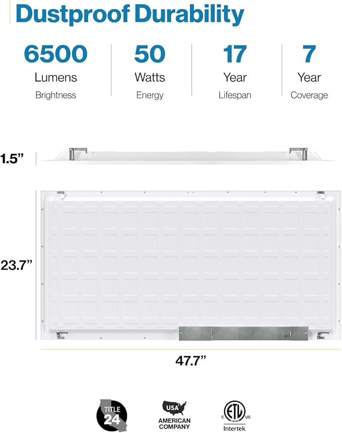 Sunco 30 Pack 2x4 LED Flat Panel Light Drop Ceiling Office Shop Commercial Warehouse Fixture, 6500 Lumens, Selectable Features, 30W/40W/50W, 4000K/5000K/6000K, Dimmable (0-10V), Dustproof ETL.
