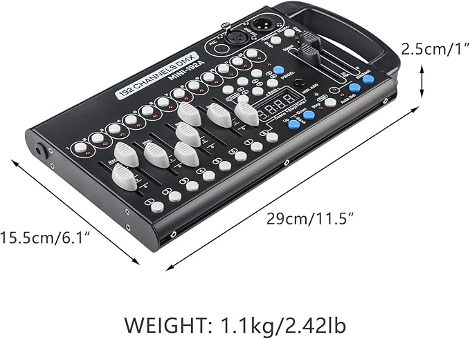 DMX Controller - 192 Channel DMX Light Controller for Led Lights