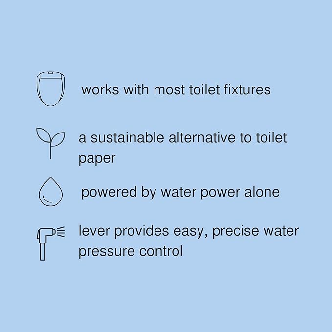 Brondell Hand Held Bidet Sprayer for Toilet: Brondell CleanSpa Advanced Bidet Attachment, Precision Pressure Control Jet Spray, Ergonomic Handheld Bidet for Toilet, Toilet Water Sprayer & Hose Set