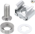 PATIKIL Rack Mount Cage Nut, Carbon Steel Rack Screws Zinc Square Snap-in Cage by PATIKIL
