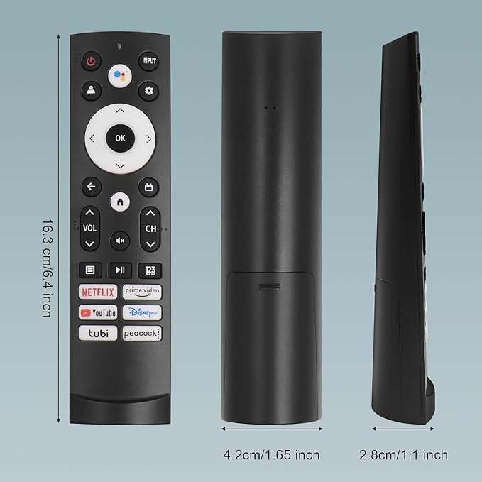 ERF3M90H IR Replaced Remote Control Fit for Hisense Google/Android TV 50A6H 55A6H 65A6H 75A6H 50U6H 55U6H 65U6H 65U8H 75U8H 43A6H 43A68H 55U7K (No Voice Function)