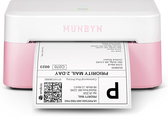 MUNBYN Bluetooth Thermal Label Printer RW403B, Wireless 4x6 Shipping Label by MUNBYN