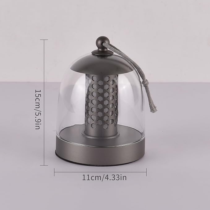 MKLK Camping Lantern, IPX4 Waterproof Touch Control LED Night Light, USB Rechargeable & Long Lasting Battery, Portable Hanging Tent Lamp for Outdoor Camping Hiking Backpacking,Silver Gray