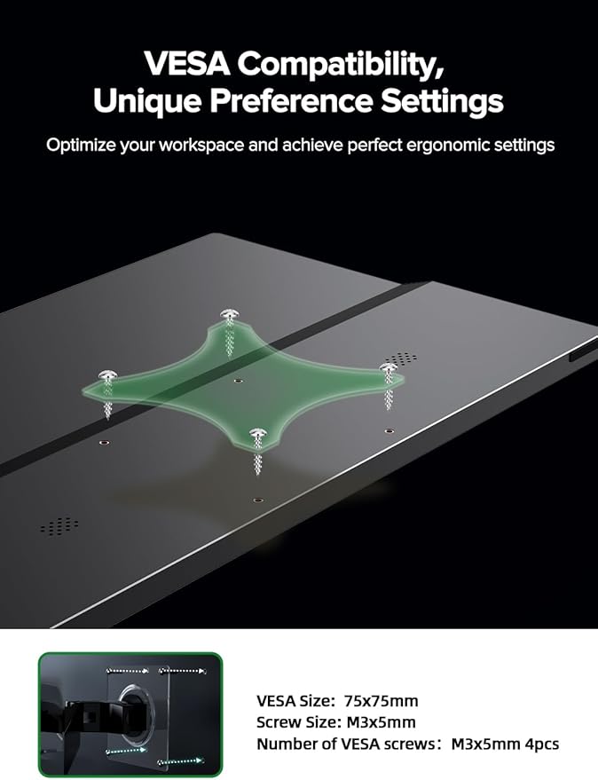 EVICIV Portable Monitor Touchscreen 15.6”, 125% sRGB 1080P IPS 10-Point Touch Screen Monitor, VESA & Case, HDMI USB C, Ultra-Thin Travel Second Screen for Laptop, Computer, Game Consoles