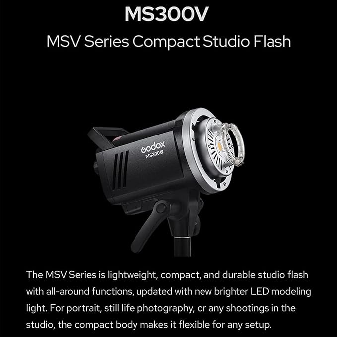 Godox MS300V 300W Studio Strobe Light Kit, 2.4G Bowens Mount Photography Light - Image 6