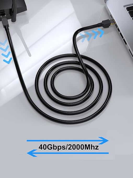 Dacrown Cat 8 Ethernet Cable 50 ft Shielded, Indoor&Outdoor, Heavy Duty High - Image 6