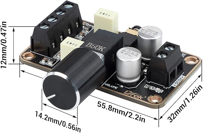 DROK 5W+5W Mini Audio Amplifier Board PAM8406 DC 5V Digital Stereo Power Amp 2.0 Dual Channel Class D Amplify Module for Speaker Sound System DIY