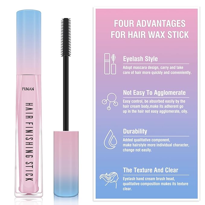 PasaRose Hair Finishing Stick 2 Pack for Small Broken Hair Cream/Gel for Women Naturally Refreshing, Non-Greasy and Non-Sticky