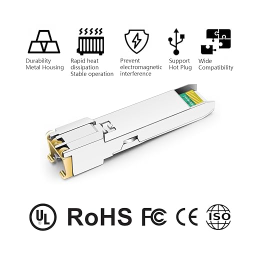 OPSTRAN 10/100/1000BASE-T SFP SGMII Copper Transceiver Module Compatible with Brocade E1MGTX-A RJ45 100m Cat5e/6