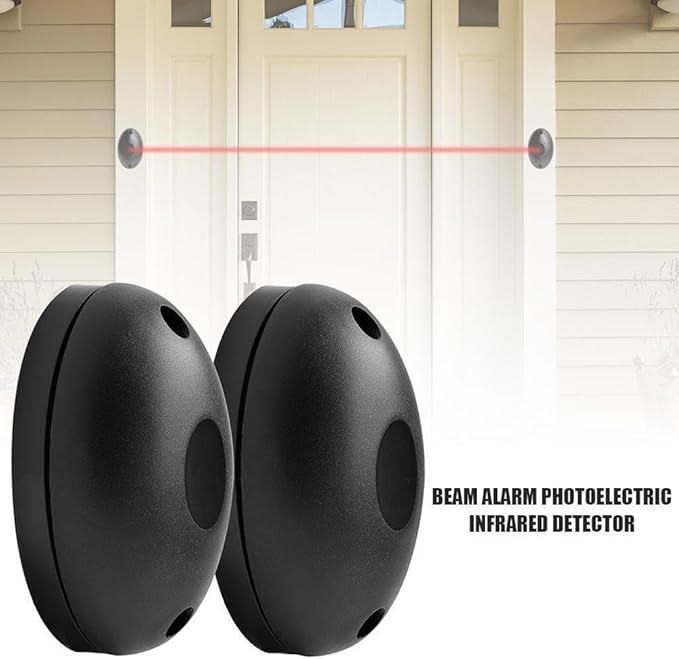 Infrared Safety Sensor for Automated Gate - Single Beam Photoelectric Detector Pair, 12-24V Outdoor Security Sensor with Infrared Detection, Compatible with Gate Safety Beam Systems