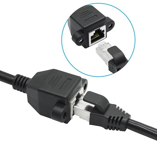 Cat6 Ethernet Extension Cable 3FT, RJ45 Male to Female Ethernet Panel Mount - Image 3