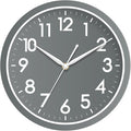 AKCISOT Wall Clock Bathroom 10 Inch Analog Small Wall Clocks Battery Operated - Silent Non Ticking Modern Simple Style Clock Decorative for Kitchen,Bedroom,Home Office,Living Room,School(Gray)