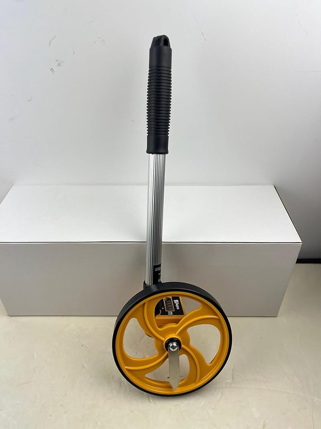 YS YUSON 6 Inch Measuring Wheel in Feet with Canvas Bag - Telescopic Folding Distance Roller Up to 10,000Ft, ±0.3% High Accuracy, Mechanical One-Key Reset for Construction, Landscaping & Surveying