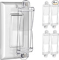 Magnetic Light Switch Guard Cover- PSZEZNZ Light Switch Outlet Covers for Flat Modern Wall Switches-Child Safety Protection(Clear,4 Piece)