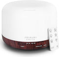 ASAKUKI Essential Oil Diffuser for Home, 500ml Aromatherapy Fragrant Oil Humidifier Vaporizer, 7-Color Light and Auto-Off Safety Switch (Reddish-Brown)