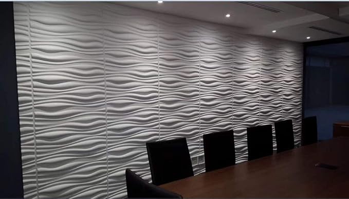 Art3d Decorative 3D PVC Wall Panel for Interior Décor, 6-Pack 24.6 x 31.5 in., Wave 2