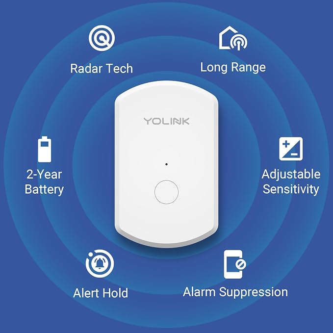 YoLink Indoor Motion Sensor RT, Radar Technology, Long Range, 2-Year Battery - Image 2