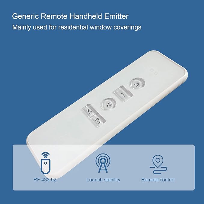 Sortfle AC123-022 Channel Wireless RF433.92 Controller Traansmitter Remote, Working for Electric Blinds