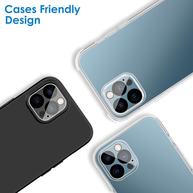 JETech Camera Lens Protector for iPhone 12 Pro 6.1-Inch, 9H Tempered Glass - Image 5