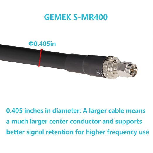 36ft N Male to SMA Male Cable, SMA to N Cable 50 ohm Ultra Low Loss KMR240 - Image 7
