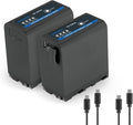 Neewer 2Pcs NP-F970 Replacement Battery, 7800mAh Rechargeable USB C, Compatible by Neewer