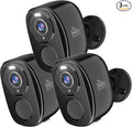 Rraycom 3Pack Security Cameras Wireless Outdoor, 5G/2.4GHz Battery Powered Home by Rraycom