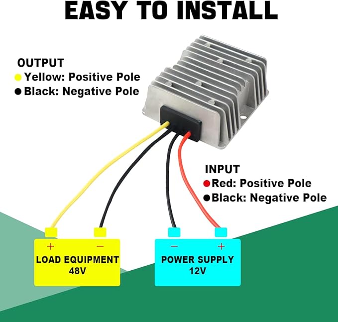 12V to 24V DC Step Up Converter 10A 240W, Boost Converter DC Power Converter, Waterproof Module Voltage Regulator, for Cars, Trucks, LED Light Strips