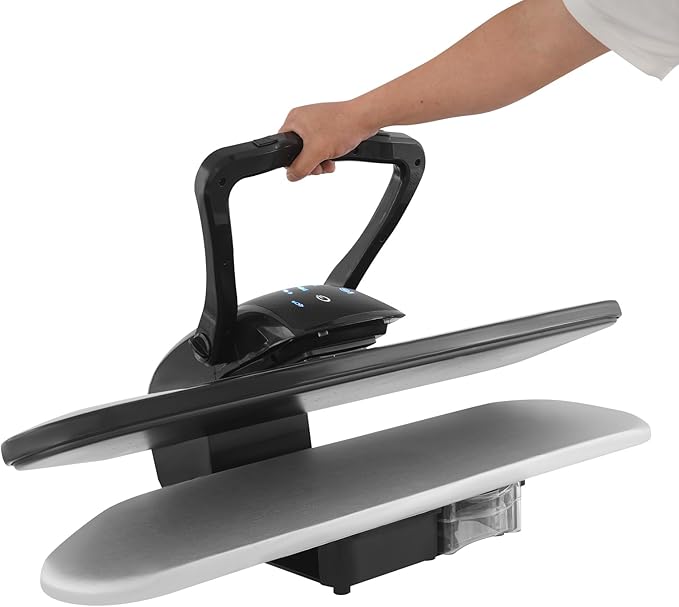 JLYNOWPT Professional Steam Iron Press with LED Touch Screen, Large Steam Iron Press with 5 Fabric Settings 1800W Electronic Iron Press with Spray Bottle & Press Pad for Perfect Ironing