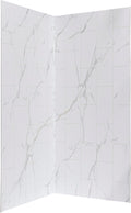 Palisade 78in x 36in x 36in Waterproof Vinyl Corner Shower Surround Kit with Accessories in Urban Glacier