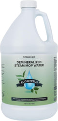 Steam & Go Demineralized Water Cleaning Solution for Floor & Multi-Surface Steam Cleaners - Compatible for Any Mop - Eucalyptus Mint, 128 oz