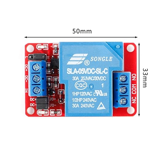 JESSINIE 24V 30A Relay Module, 1 Channel, Optocoupler Isolation, High/Low Trigger for Automation Control
