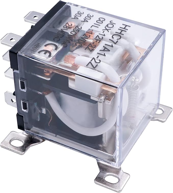TWTADE/JQX-12F-2Z DC 24V Coil Voltage 30A DPDT 2NO+2NC General Purpose High Power Relay 8 Pin
