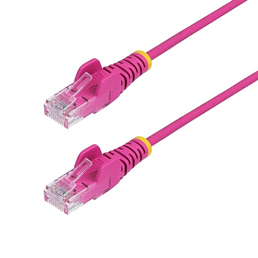 StarTech.com 50ft Pink Slim CAT6 Ethernet Cable, Snagless RJ45, 28AWG Pure Bare by StarTech