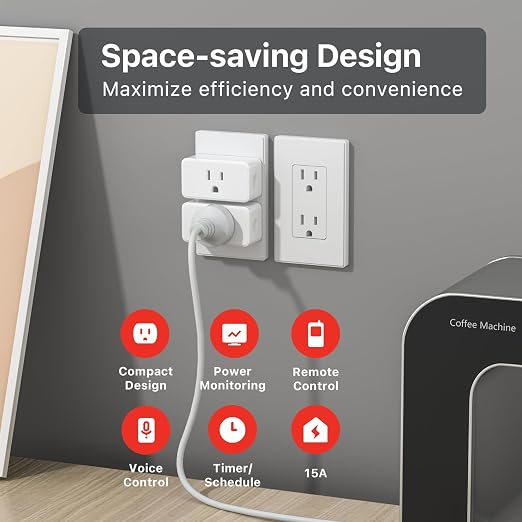 THIRDREALITY Smart Plug Gen3 4 Pack, Precise Real-time Power Meter, 15A Outlet - Image 3
