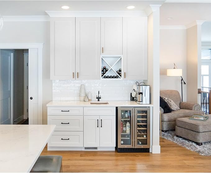 Wall Kitchen Cabinets, White Shaker Cabinet, Wall Mounted, RTA Upper Cabinet, Modern for Kitchen and Bathroom with Door (White, 36" W x 36" H x 12" D)