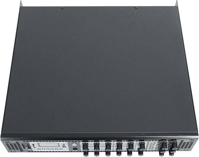 Rockville RCS650-6 650 Watt 6-Zone 70V Commercial Amplifier, Bluetooth, USB/SD/FM Playback, Rack-Mountable, for Restaurants & Offices