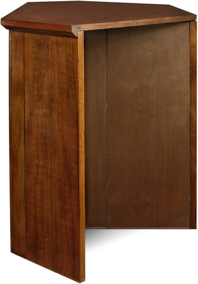 Leick Home 82285 Mission Corner TV Stand Made from Solid Wood, One Door and Adjustable Shelf, for 50" TVs, Mission Oak
