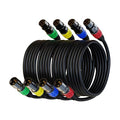 AuxLink XLR Cables, XLR Microphone Cable 25 ft 4 Pack, Gold-Plated 3-pin XLR Speaker Cable Male to Female Balanced Mic Cable