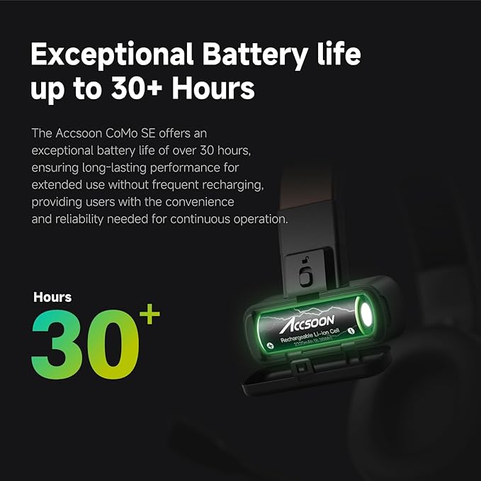 Accsoon Como SE Wireless Headset Intercom System 1312ft Team Communication Group Talk, 30+Hour Battery Life(Only Host Headset)