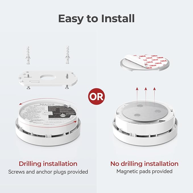 SITERLINK Smoke Detectors 10 Year Battery Operated, Smoke Alarm - Image 5