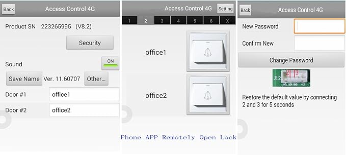 MENGQI-CONTROL TCP/IP 4 Door Entry Access Control Panel Kit Electric Strike Fail Secure NO Mode Lock Enroll RFID USB Reader 110-240V Power Supply Box RFID Reader Phone APP remotely Open Door